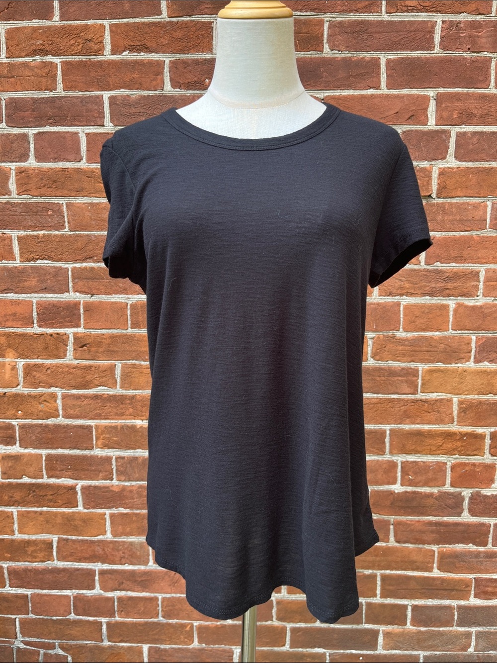 James Perse Black Short Sleeve Crewneck Tee